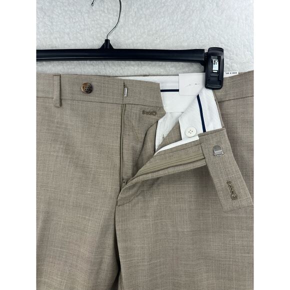 Lauren Ralph Lauren, Ultraflex Stretch Flat Front Pants 33Wx30L Light Brown - Picture 7 of 9